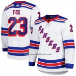 Camiseta Hockey New York Rangers Adam Fox Segunda Autentico Blanco