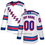 Camiseta Hockey New York Rangers Segunda Personalizada Blanco