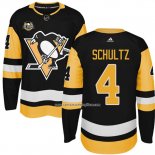 Camiseta Hockey Nino Pittsburgh Penguins 4 Justin Schultz Negro 50 Anniversary Primera Premier