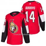 Camiseta Hockey Ottawa Senators 14 Alexandre Burrows Autentico Primera 2018 Rojo