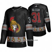 Camiseta Hockey Ottawa Senators Anders Nilsson Breakaway Negro