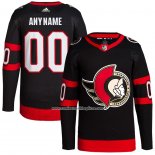 Camiseta Hockey Ottawa Senators Personalizada Primera Autentico Pro Negro