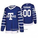 Camiseta Hockey Personalizada Throwback Autentico Pro Azul