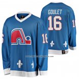 Camiseta Hockey Quebec Nordiques Michel Goulet Heritage Vintage Replica Azul