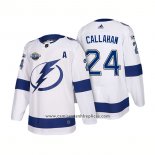 Camiseta Hockey Tampa Bay Lightning 24 Ryan Callahan 2018 Blanco