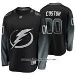 Camiseta Hockey Tampa Bay Lightning Personalizada Alternato Negro2