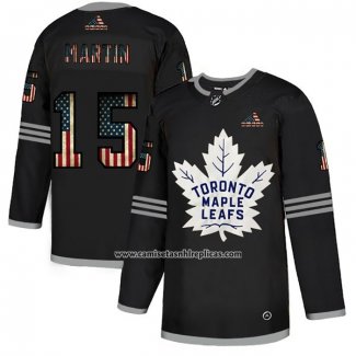 Camiseta Hockey Toronto Maple Leafs Martin 2020 USA Flag Negro