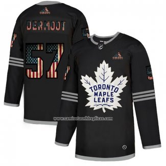 Camiseta Hockey Toronto Maple Leafs Travis Dermott 2020 USA Flag Negro