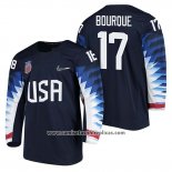 Camiseta Hockey USA Chris Bourque 2018 Olympic Azul