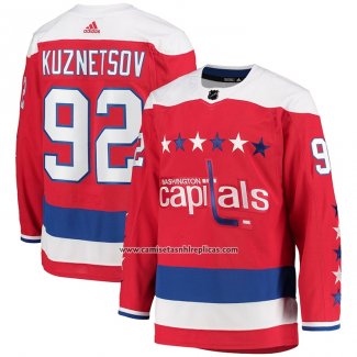 Camiseta Hockey Washington Capitals Evgeny Kuznetsov Alterno Autentico Rojo