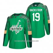 Camiseta Hockey Washington Capitals Nicklas Backstrom 2018 St. Patrick's Day Verde