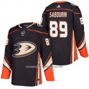 Camiseta Hockey Anaheim Ducks Scott Sabourin Primera Autentico 89 2018 Negro