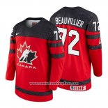 Camiseta Hockey Canada Anthony Beauvillier 2018 IIHF World Championship Jugador Rojo