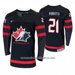 Camiseta Hockey Canada Cole Perfetti 2019 Hlinka Gretzky Cup Negro