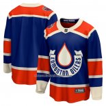 Camiseta Hockey Edmonton Oilers 2023 NHL Heritage Classic Premier Breakaway Azul