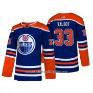 Camiseta Hockey Edmonton Oilers Cam Talbot Alternato Autentico Azul