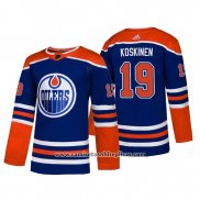 Camiseta Hockey Edmonton Oilers Mikko Koskinen Alternato Autentico Azul