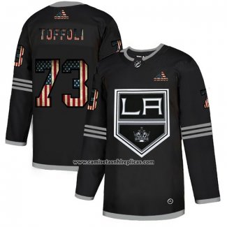 Camiseta Hockey Los Angeles Kings Tyler Toffoli 2020 USA Flag Negro