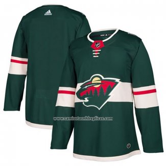 Camiseta Hockey Minnesota Wild Blank Primera Autentico Verde