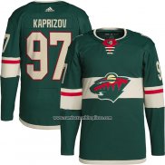 Camiseta Hockey Minnesota Wild Kirill Kaprizov Autentico Primera Verde