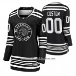 Camiseta Hockey Mujer Chicago Blackhawks Personalizada Premier Alternato Negro