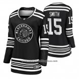 Camiseta Hockey Mujer Chicago Blackhawks Zack Smith Premier Alternato Negro