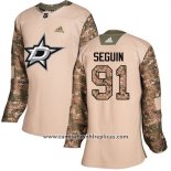 Camiseta Hockey Mujer Dallas Stars 91 Tyler Seguin Autentico 2017 Veterans Day Stitched Camuflaje