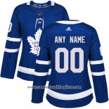 Camiseta Hockey Mujer Toronto Maple Leafs Primera Personalizada Azul