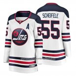 Camiseta Hockey Mujer Winnipeg Jets Mark Scheifele Heritage Breakaway Blanco