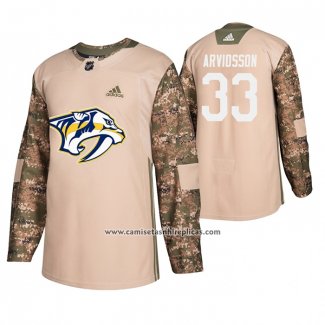 Camiseta Hockey Nashville Predators Viktor Arvidsson Veterans Day Camuflaje