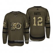 Camiseta Hockey Philadelphia Flyers 12 Michael Raffl Camuflaje Salute To Service