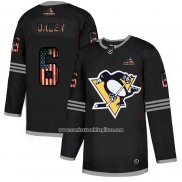 Camiseta Hockey Pittsburgh Penguins Daley 2020 USA Flag Negro