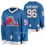 Camiseta Hockey Quebec Nordiques Mikko Rantanen Heritage Vintage Replica Azul