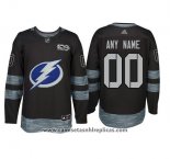 Camiseta Hockey Tampa Bay Lightning Personalizada Negro