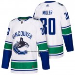 Camiseta Hockey Vancouver Canucks 30 Ryan Miller Blanco 2018 Premier