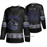 Camiseta Hockey Vancouver Canucks Personalizada Breakaway Negro