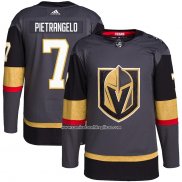 Camiseta Hockey Vegas Golden Knights Alex Pietrangelo Primera Autentico Gris