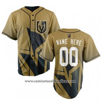 Camiseta Hockey Vegas Golden Knights Personalizada Amarillo