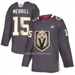 Camiseta Vegas Golden Knights Jon Merrill Dia De Los Muertos Gris