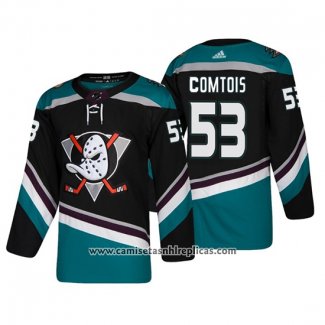 Camiseta Hockey Anaheim Ducks Max Comtois Alternato 25th Aniversario Autentico Negro