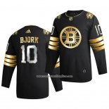 Camiseta Hockey Boston Bruins Anders Bjork Golden Edition Limited Autentico 2020-21 Negro