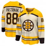 Camiseta Hockey Boston Bruins David Pastrnak 100th Aniversario Premier Breakaway Crema