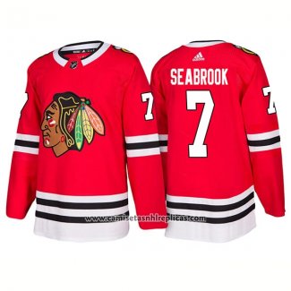 Camiseta Hockey Chicago Blackhawks 7 Brent Seabrook Primera 2018 Rojo