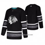 Camiseta Hockey Chicago Blackhawks Blank 2019 All Star Negro