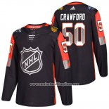 Camiseta Hockey Chicago Blackhawks Corey Crawford 2018 All Star Negro2