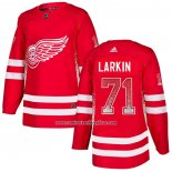 Camiseta Hockey Detroit Red Wings Dylan Larkin Drift Fashion Rojo