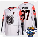 Camiseta Hockey Edmonton Oilers 97 Connor Mcdavid Blanco 2018 All Star Autentico