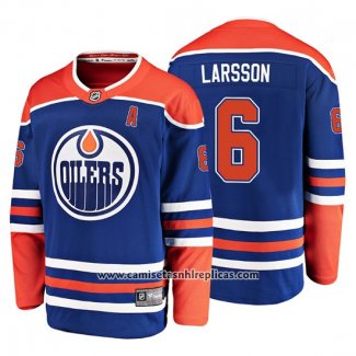 Camiseta Hockey Edmonton Oilers Adam Larsson Alternato Breakaway Azul