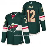 Camiseta Hockey Minnesota Wild 12 Eric Staal Autentico Primera 2018 Verde