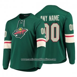 Camiseta Hockey Minnesota Wild Custom Platinum Verde